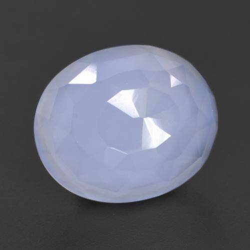 Calcedonio Azzurro naturale da 4.75 ct, Taglio ovale, Traslucido