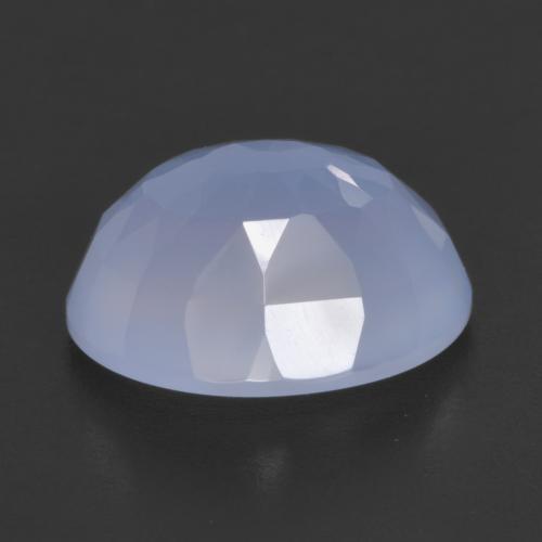 Calcedonio naturale blu da 4,26 ct, taglio ovale, traslucido