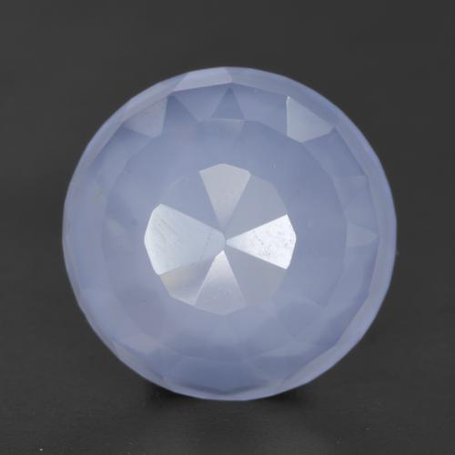 Calcedonio Blu violaceo naturale da 5.69 ct, Taglio rotondo, Traslucido