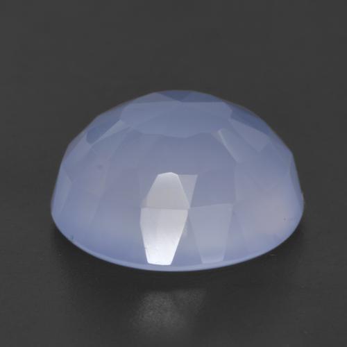 Calcedonio Blu violaceo naturale da 5.69 ct, Taglio rotondo, Traslucido