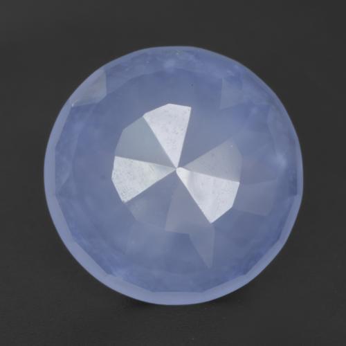 Calcedonio Blu violaceo naturale da 4.42 ct, Taglio rotondo, Traslucido