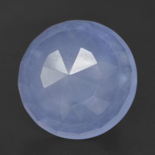 Calcedonio Blu violaceo naturale da 4.42 ct, Taglio rotondo, Traslucido