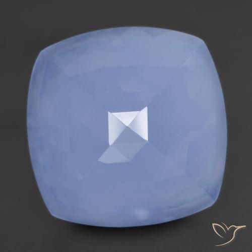 Calcedonio Blu violaceo naturale da 13.44 ct, Taglio a cuscino, Traslucido