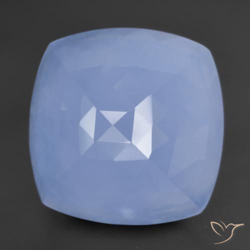 Calcedonio Blu violaceo naturale da 13.44 ct, Taglio a cuscino, Traslucido