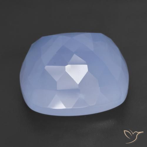 Calcedonio Blu violaceo naturale da 13.44 ct, Taglio a cuscino, Traslucido