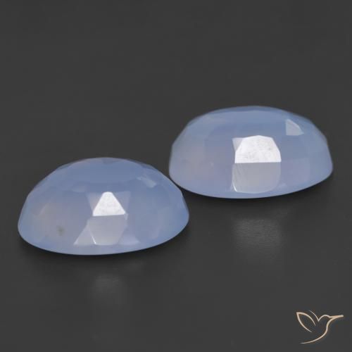 Gemme di Calcedonio Blu violaceo naturale da 11.06 ct, Ovale, Traslucido