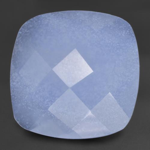 Calcedonio naturale blu da 12,52 ct, taglio a cuscino, traslucido
