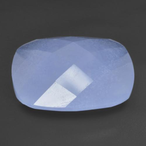 Calcedonio naturale blu da 12,52 ct, taglio a cuscino, traslucido