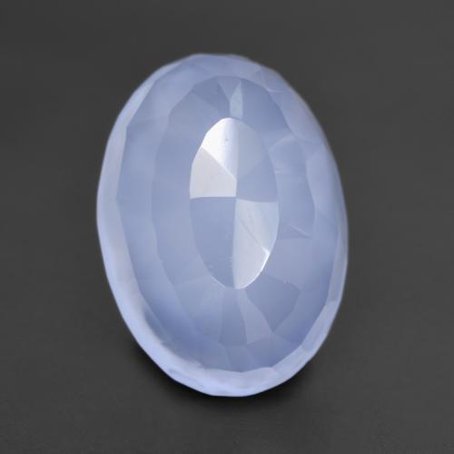 Calcedonio Blu violaceo naturale da 5.51 ct, Taglio ovale, Traslucido