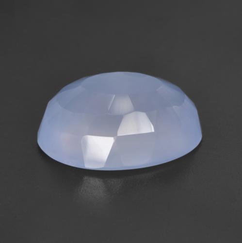 Calcedonio Blu violaceo naturale da 5.51 ct, Taglio ovale, Traslucido