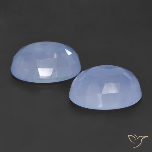 Gemme di Calcedonio Blu violaceo naturale da 12.02 ct, Ovale, Traslucido