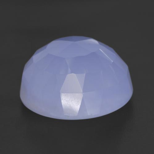 Calcedonio naturale blu da 10,30 ct, taglio rotondo, traslucido