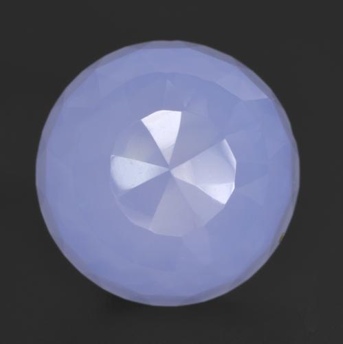 Calcedonio naturale blu da 10,30 ct, taglio rotondo, traslucido
