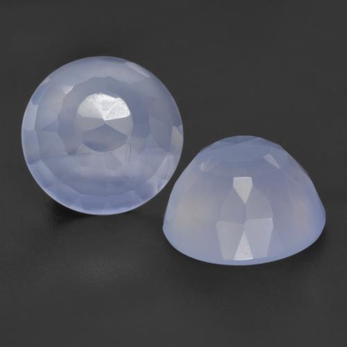 Gemme di Calcedonio Viola Blu naturale da 7.43 ct, Taglio rotondo, Traslucido