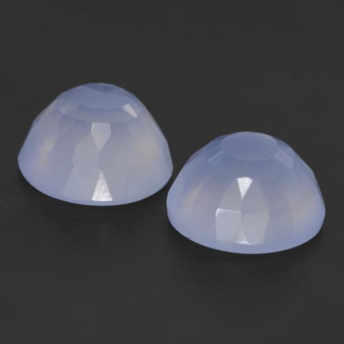 Gemme di Calcedonio Viola Blu naturale da 7.43 ct, Taglio rotondo, Traslucido