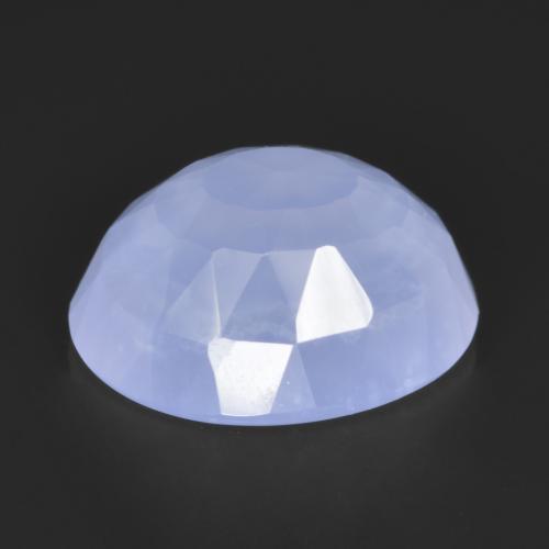 Calcedonio Viola Blu naturale da 3.12 ct, Taglio ovale, Traslucido