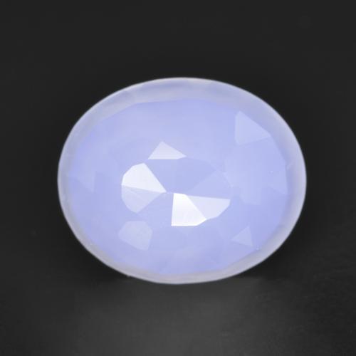 Calcedonio Azzurro naturale da 4.04 ct, Taglio ovale, Traslucido