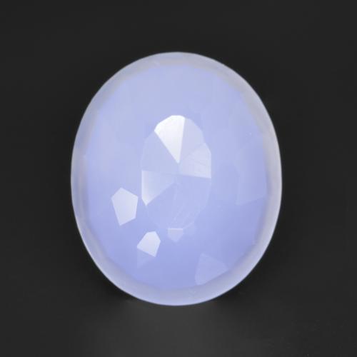 Calcedonio Azzurro naturale da 4.04 ct, Taglio ovale, Traslucido