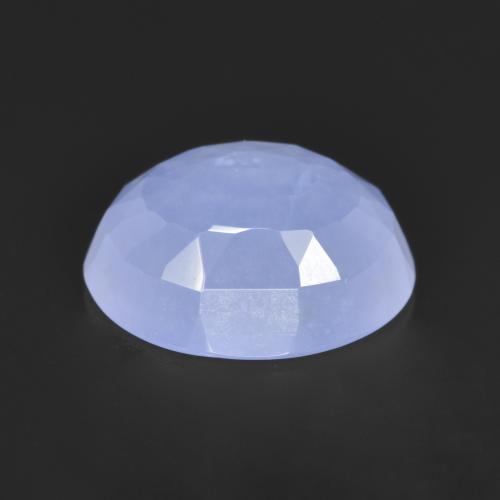 Calcedonio naturale blu da 3,04 ct, taglio ovale, traslucido