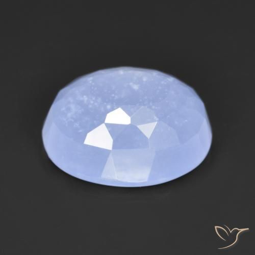 Calcedonio Viola Blu naturale da 3.62 ct, Taglio ovale, Traslucido