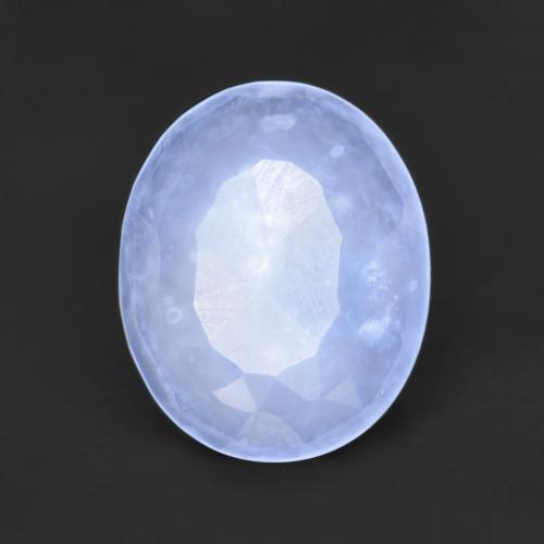 Calcedonio Viola Blu naturale da 2.71 ct, Taglio ovale, Traslucido