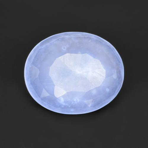 Calcedonio Viola Blu naturale da 2.71 ct, Taglio ovale, Traslucido