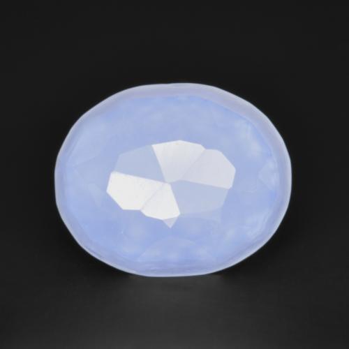 Calcedonio Azzurro naturale da 3.59 ct, Taglio ovale, Traslucido
