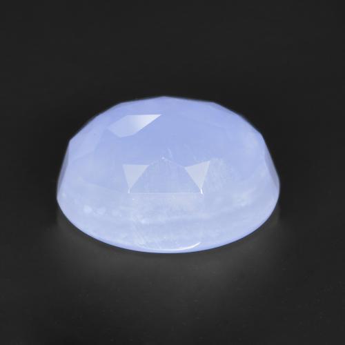 Calcedonio Azzurro naturale da 3.59 ct, Taglio ovale, Traslucido