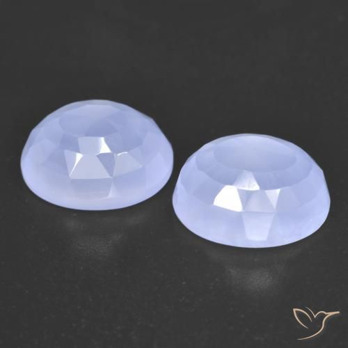Gemme di Calcedonio Azzurro naturale da 7.06 ct, Ovale, Trasparente
