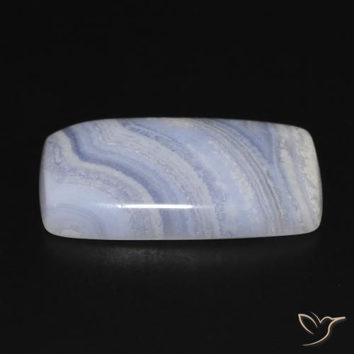 Calcedonio Viola Blu naturale da 18.57 ct, Cuscino, Opaco