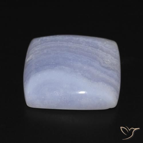 Calcedonio Blu violaceo chiaro naturale da 15.17 ct, Cuscino, Opaco