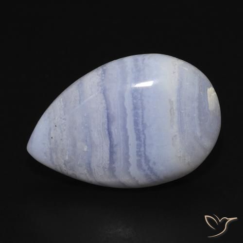 14.58ct Naturale Viola Blu Calcedonio, Forma a pera, Opaco