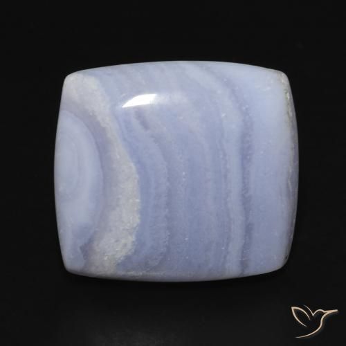 19.87ct Naturale Viola Blu Calcedonio, Cuscino, Opaco