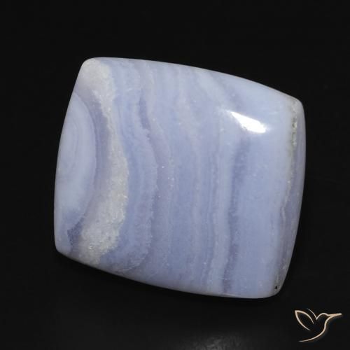Calcedonio Viola Blu naturale da 19.87 ct, Cuscino, Opaco