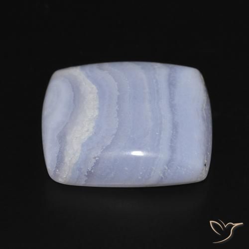 Calcedonio Viola Blu naturale da 19.87 ct, Cuscino, Opaco
