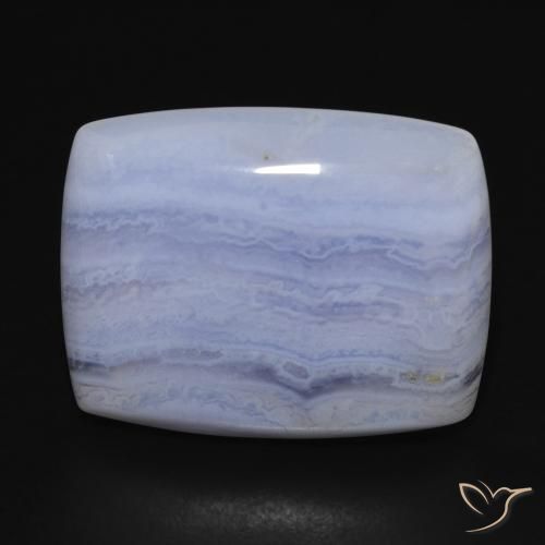 29.00ct Naturale Azzurro Calcedonio, Cuscino, Opaco