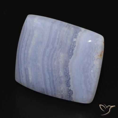 Calcedonio Blu violaceo chiaro naturale da 23.32 ct, Cuscino, Opaco