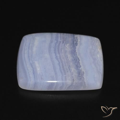Calcedonio Blu violaceo chiaro naturale da 23.32 ct, Cuscino, Opaco
