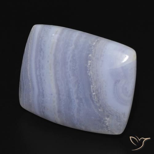 Calcedonio Blu violaceo chiaro naturale da 20.91 ct, Cuscino, Opaco