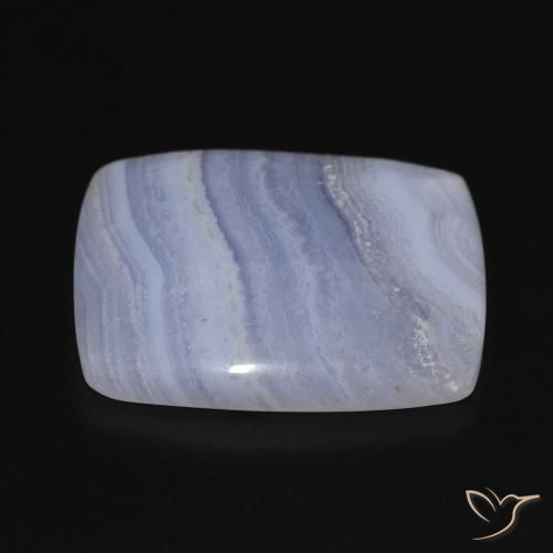 Calcedonio Blu violaceo chiaro naturale da 20.91 ct, Cuscino, Opaco