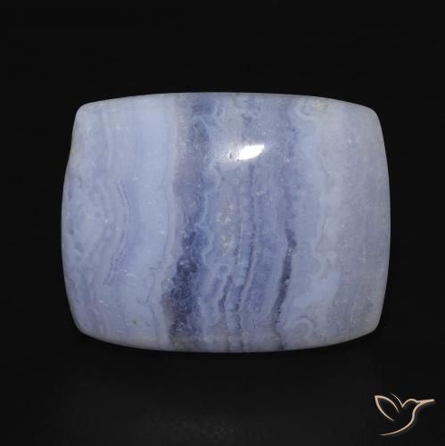 15.90ct Naturale Blu violaceo chiaro Calcedonio, Cuscino, Opaco