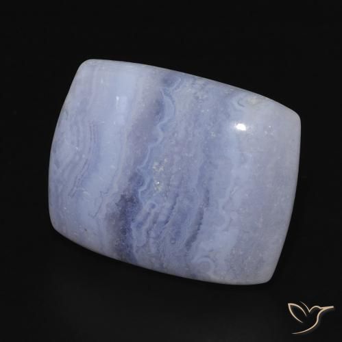 Calcedonio Blu violaceo chiaro naturale da 15.90 ct, Cuscino, Opaco