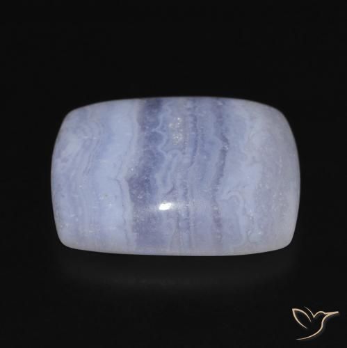 Calcedonio Blu violaceo chiaro naturale da 15.90 ct, Cuscino, Opaco