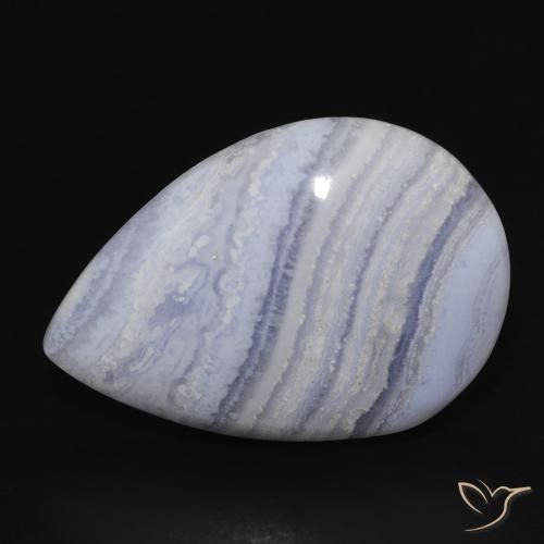 19.83ct Naturale Azzurro cielo chiaro Calcedonio, Forma a pera, Opaco