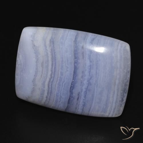 Calcedonio Blu violaceo chiaro naturale da 23.03 ct, Cuscino, Opaco