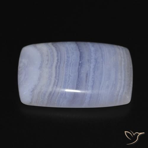 Calcedonio Blu violaceo chiaro naturale da 23.03 ct, Cuscino, Opaco