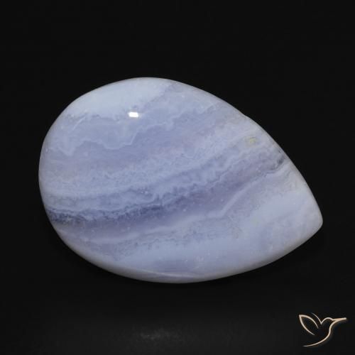 Calcedonio Azzurro naturale da 14.73 ct, Forma a pera, Opaco