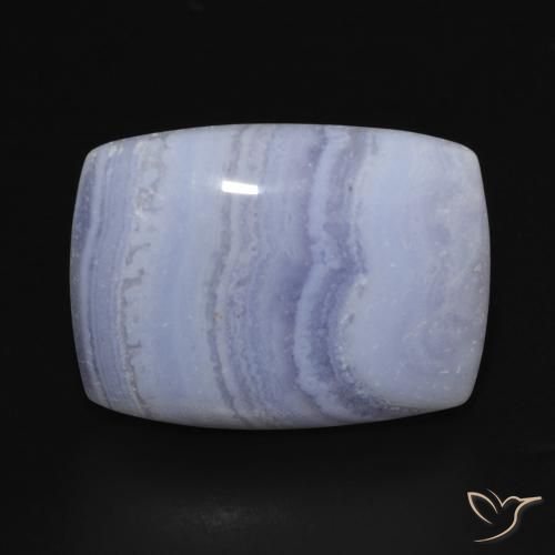 19.25ct Naturale Viola Blu Calcedonio, Cuscino, Opaco