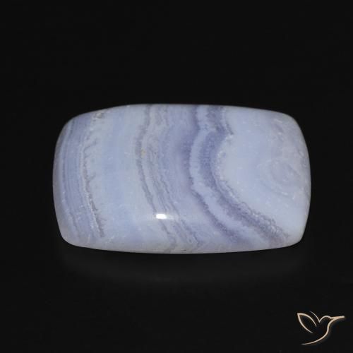 Calcedonio Viola Blu naturale da 19.25 ct, Cuscino, Opaco