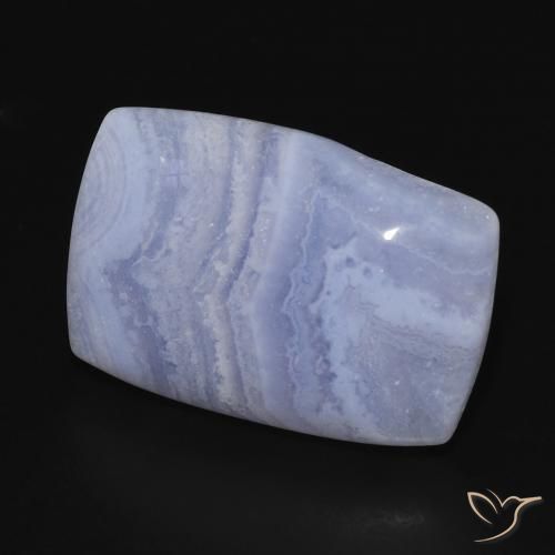 Calcedonio Blu violaceo chiaro naturale da 18.23 ct, Cuscino, Opaco